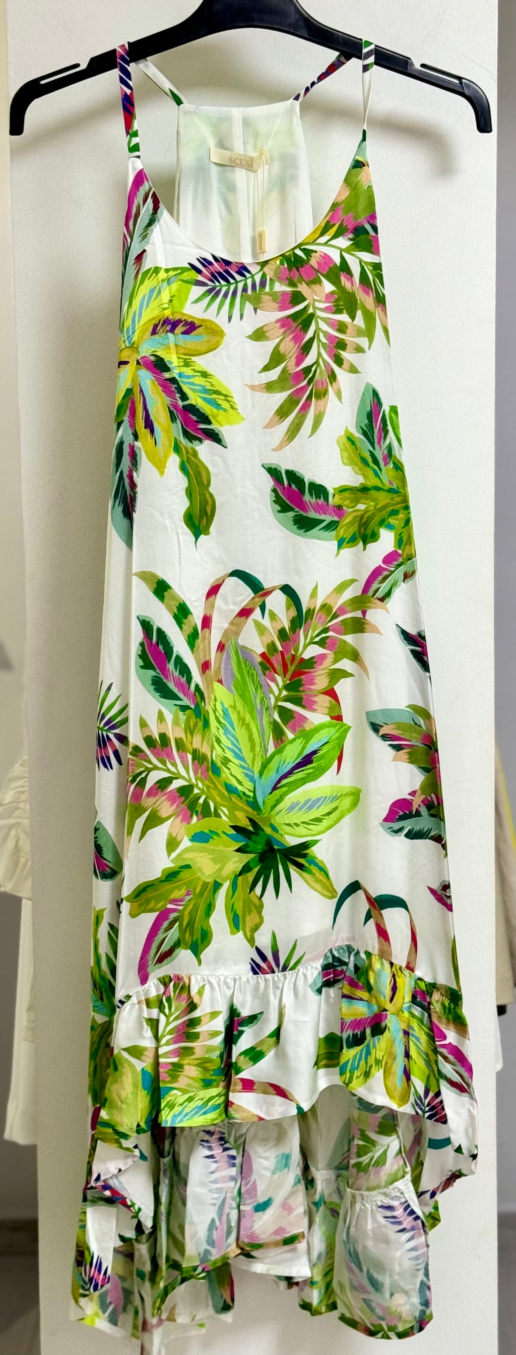 VESTIDO CORTO AZUL/VERDE ESTAMPADO 37180