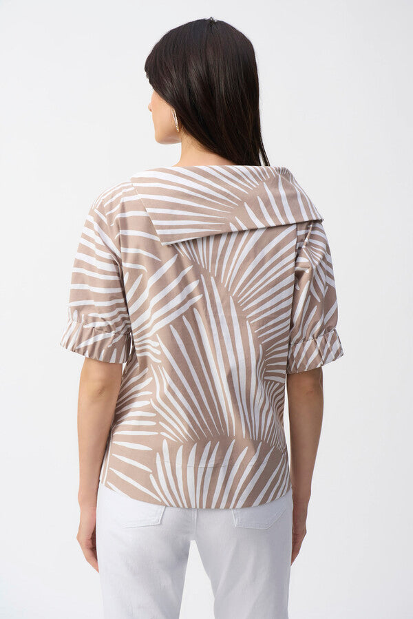 BLUSA BEIGE ESTAMPADA 251163