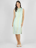 VESTIDO CORTO VERDE ESTAMPADO 124017