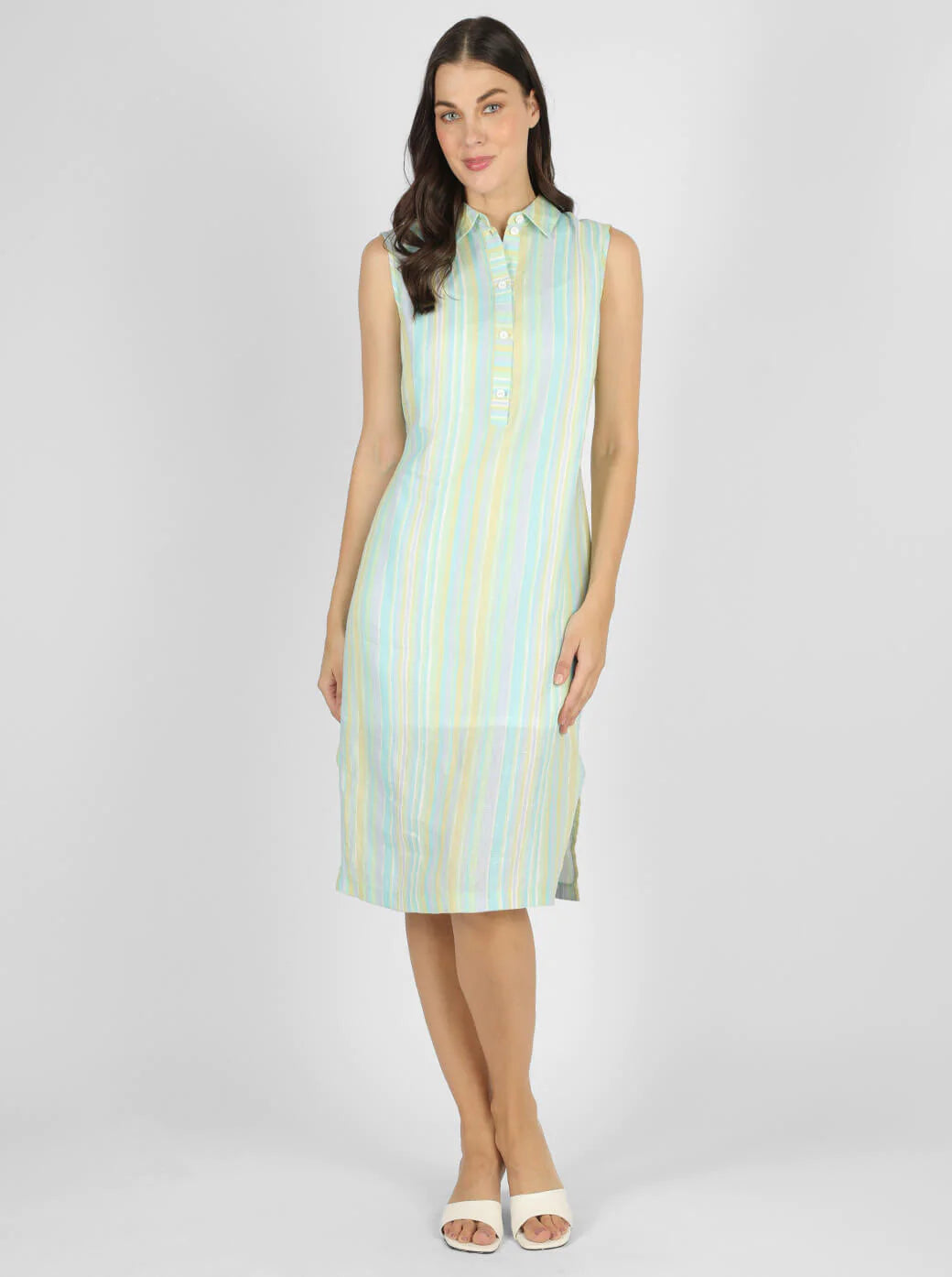 VESTIDO CORTO VERDE ESTAMPADO 124017