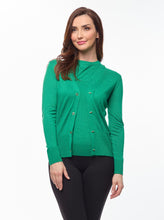 Cargar imagen en el visor de la galería, SUÉTER CARDIGAN VERDE/SHEDRON 224932
