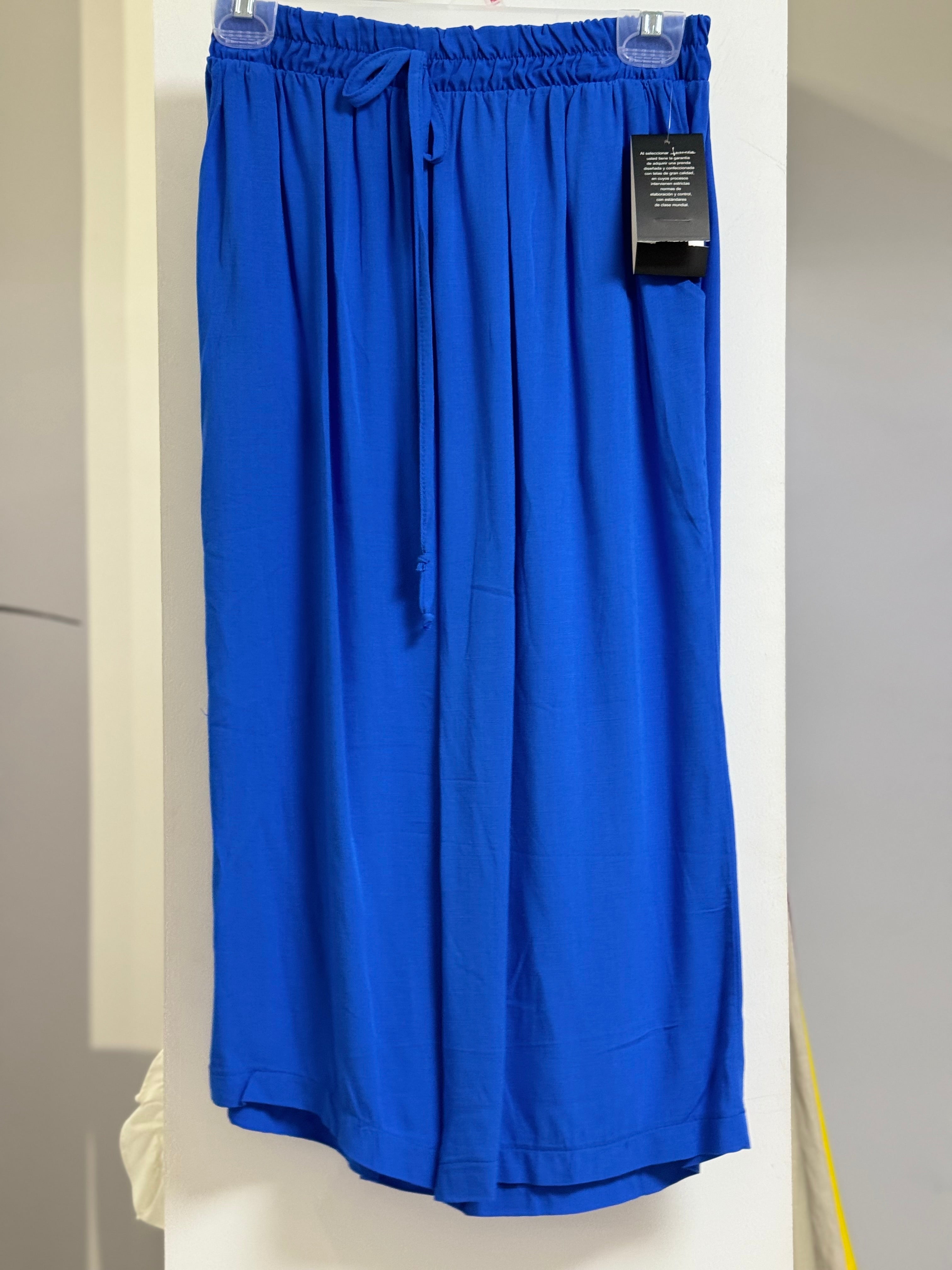 PANTALÓN CAPRI BEIGE/AZUL/NEGRO L35310