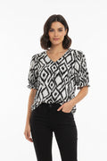 BLUSA BLANCA ESTAMPADA L35497