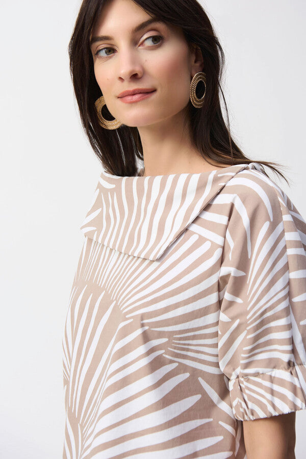 BLUSA BEIGE ESTAMPADA 251163