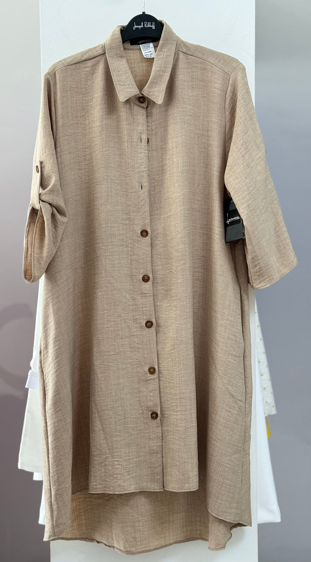 VESTIDO CORTO TÚNICA LILA/BEIGE/MOSTAZA L3787