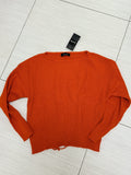 SUÉTER TEJIDO NARANJA/NEGRO L33339