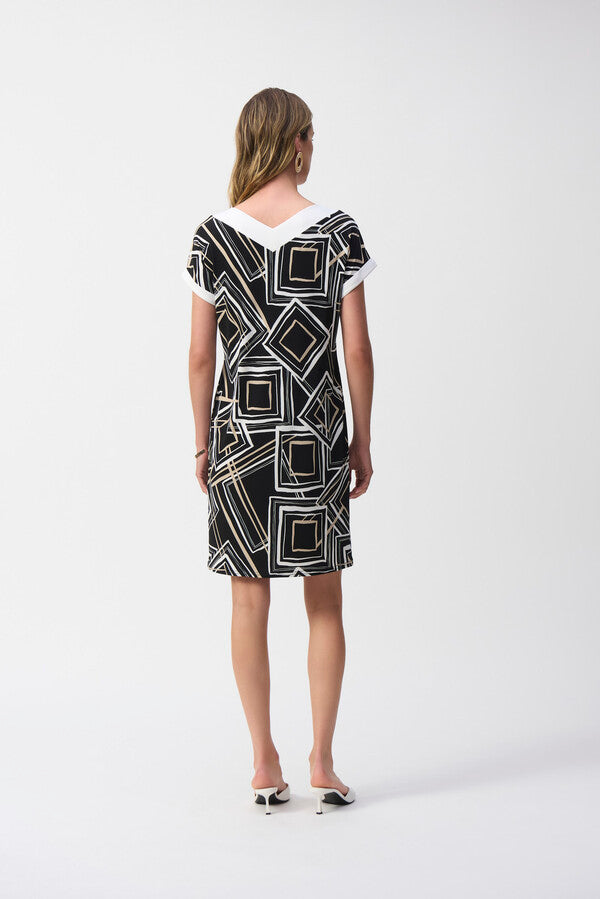 VESTIDO CORTO NEGRO ESTAMPADO 251039