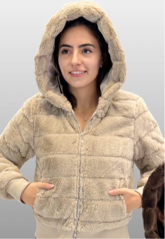 CHAQUETA BEIGE/CAFÉ LJ24499