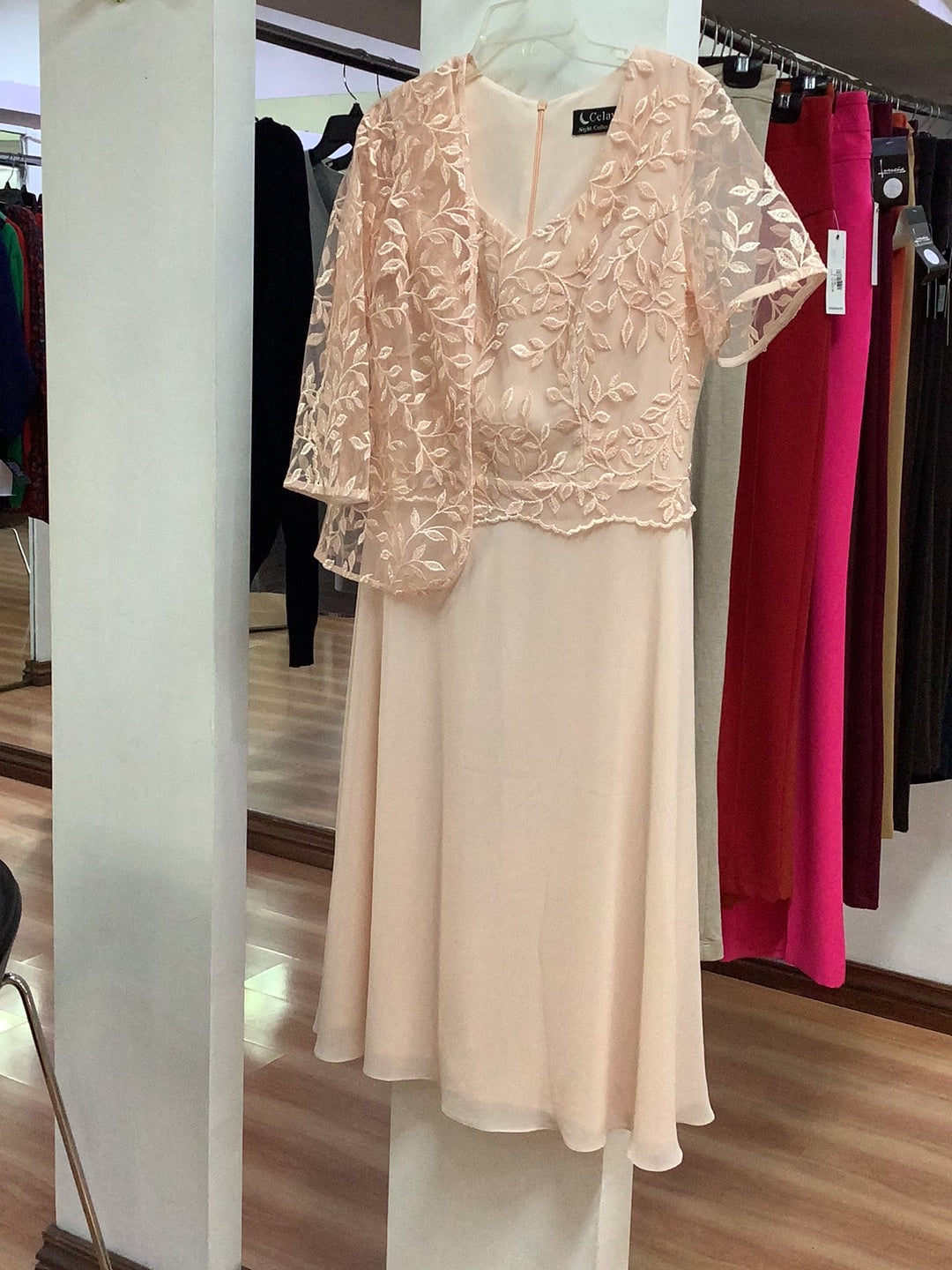 VESTIDO MELÓN COCKTAIL 8028