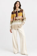 BLUSA BEIGE ESTAMPADA 226434