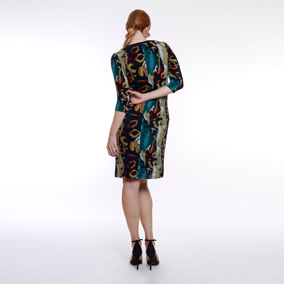 VESTIDO CORTO AZUL ESTAMPADO 9999