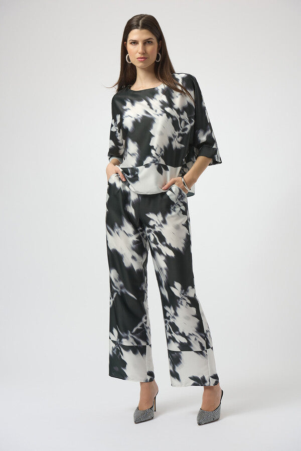PANTALÓN NEGRO ESTAMPADO 254081