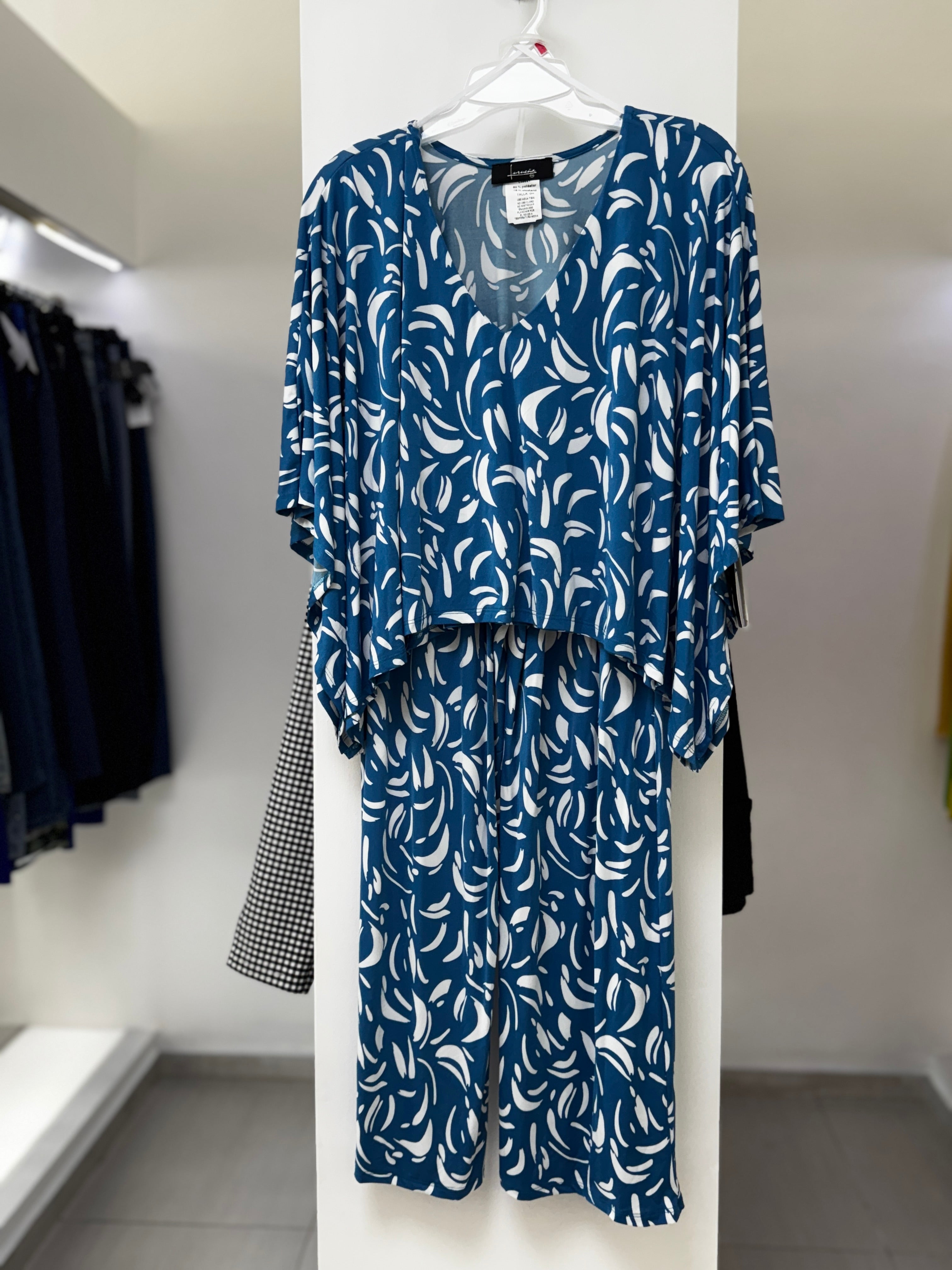 BLUSA+PANTALON BLANCO ESTAMPADO L35521