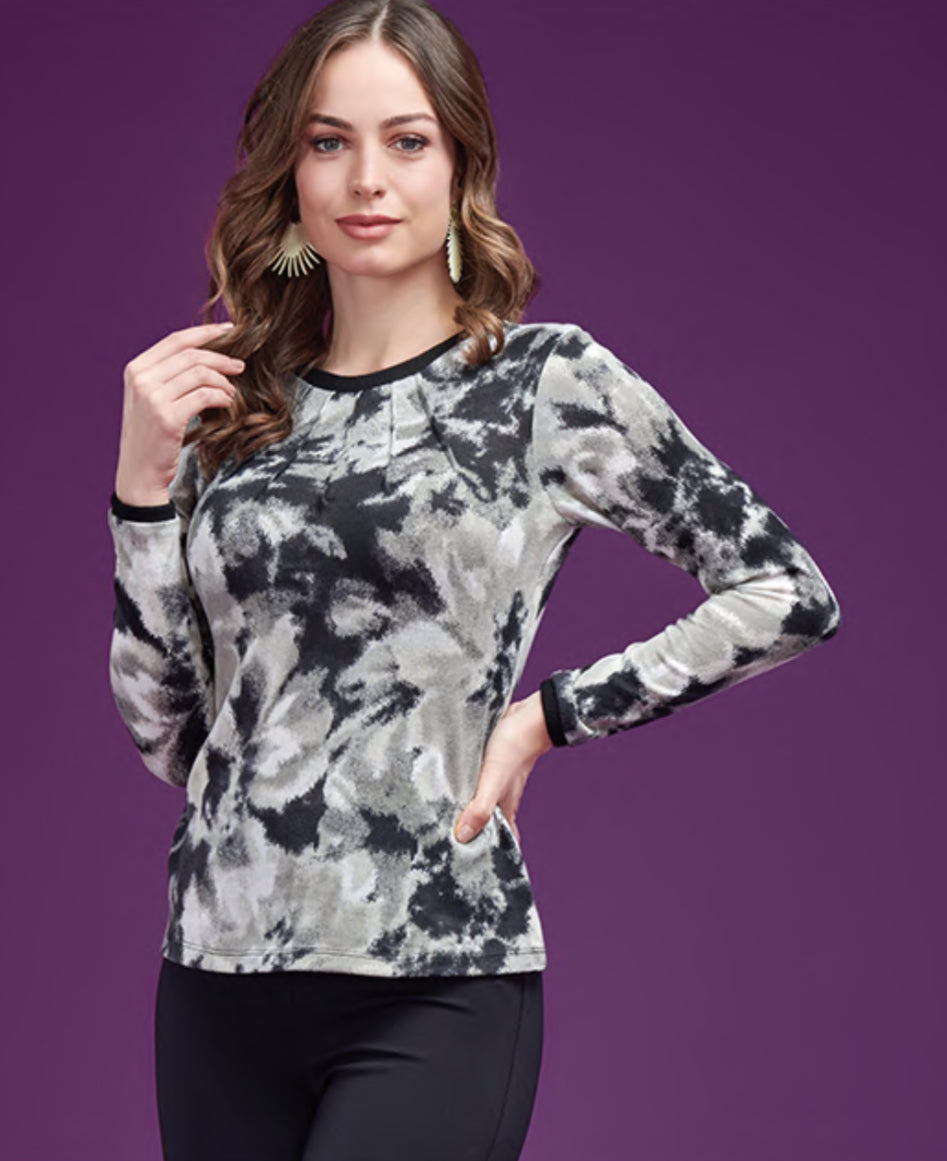 SUÉTER GRIS ESTAMPADO 9929
