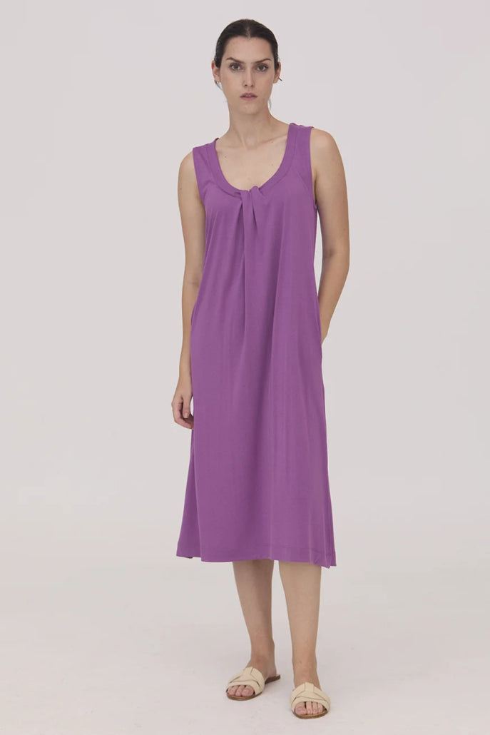 VESTIDO MIDI PÚRPURA 125620