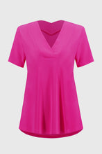 Cargar imagen en el visor de la galería, BLUSA ROSA/ROJO/FIUSCHA CUELLO V 251125
