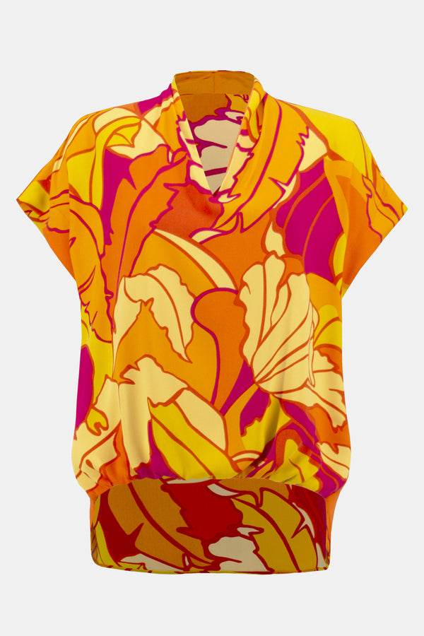 BLUSA NARANJA ESTAMPADA 242008