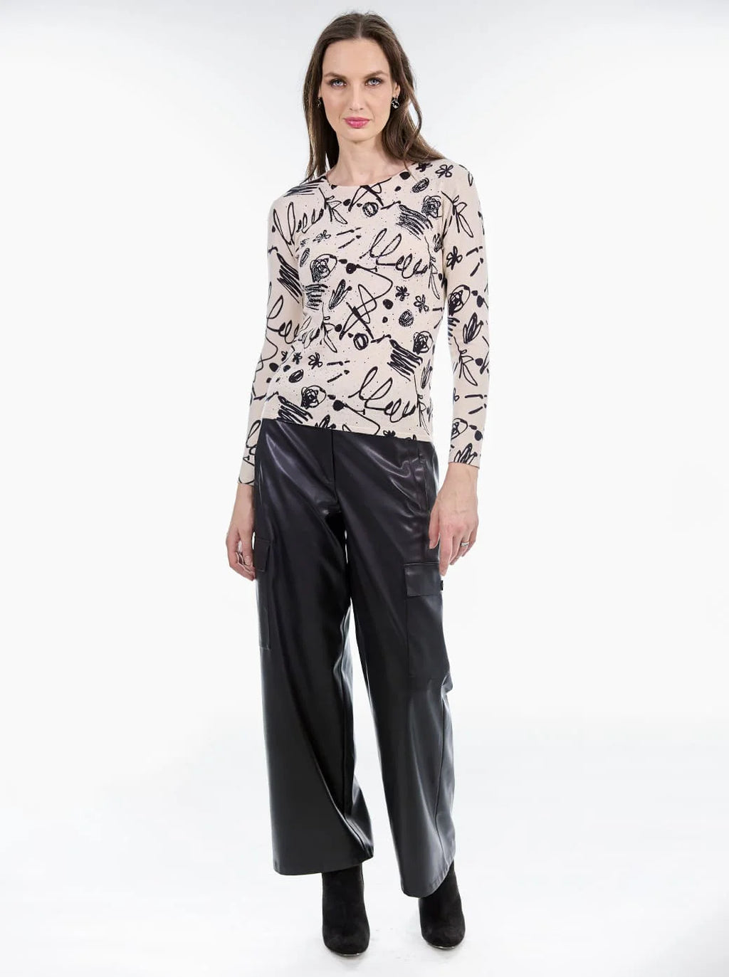 SUÉTER BEIGE ESTAMPADO 224982