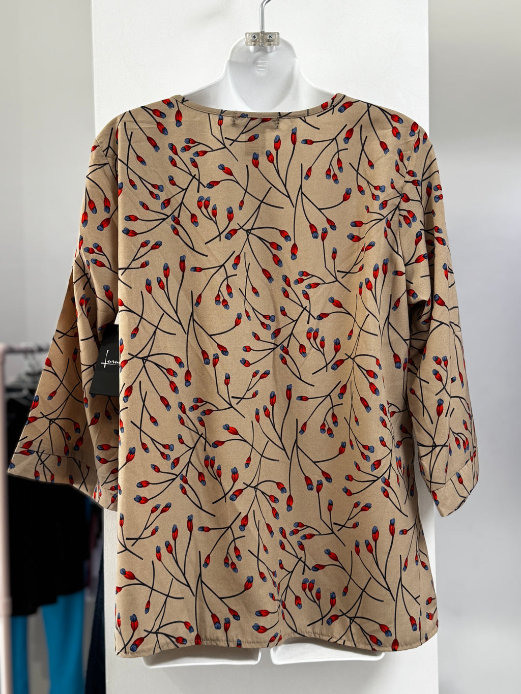 BLUSA BEIGE ESTAMPADA L37164