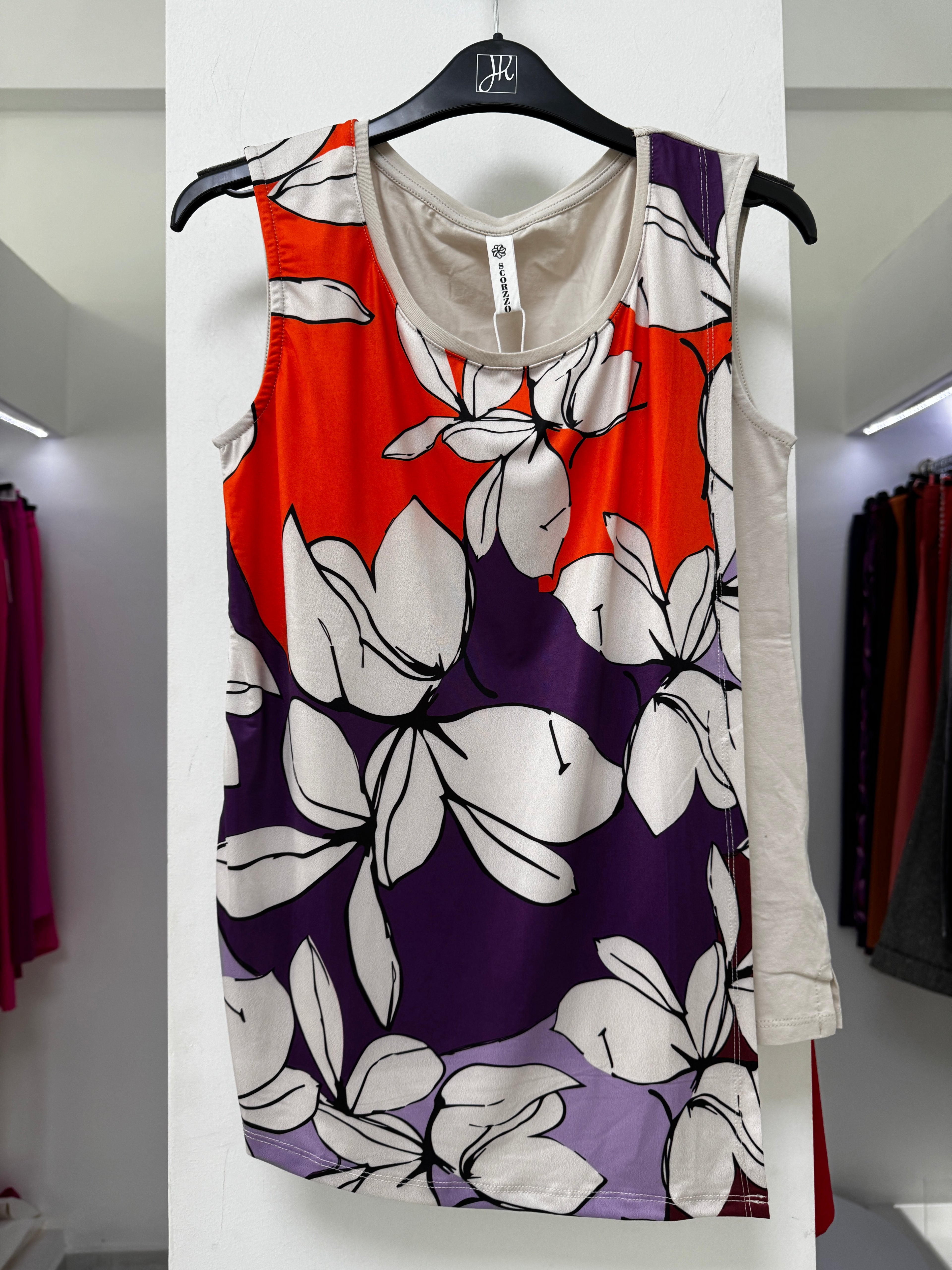 BLUSA BEIGE ESTAMPADA 125616