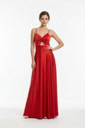 VESTIDO LARGO ROJO 57365