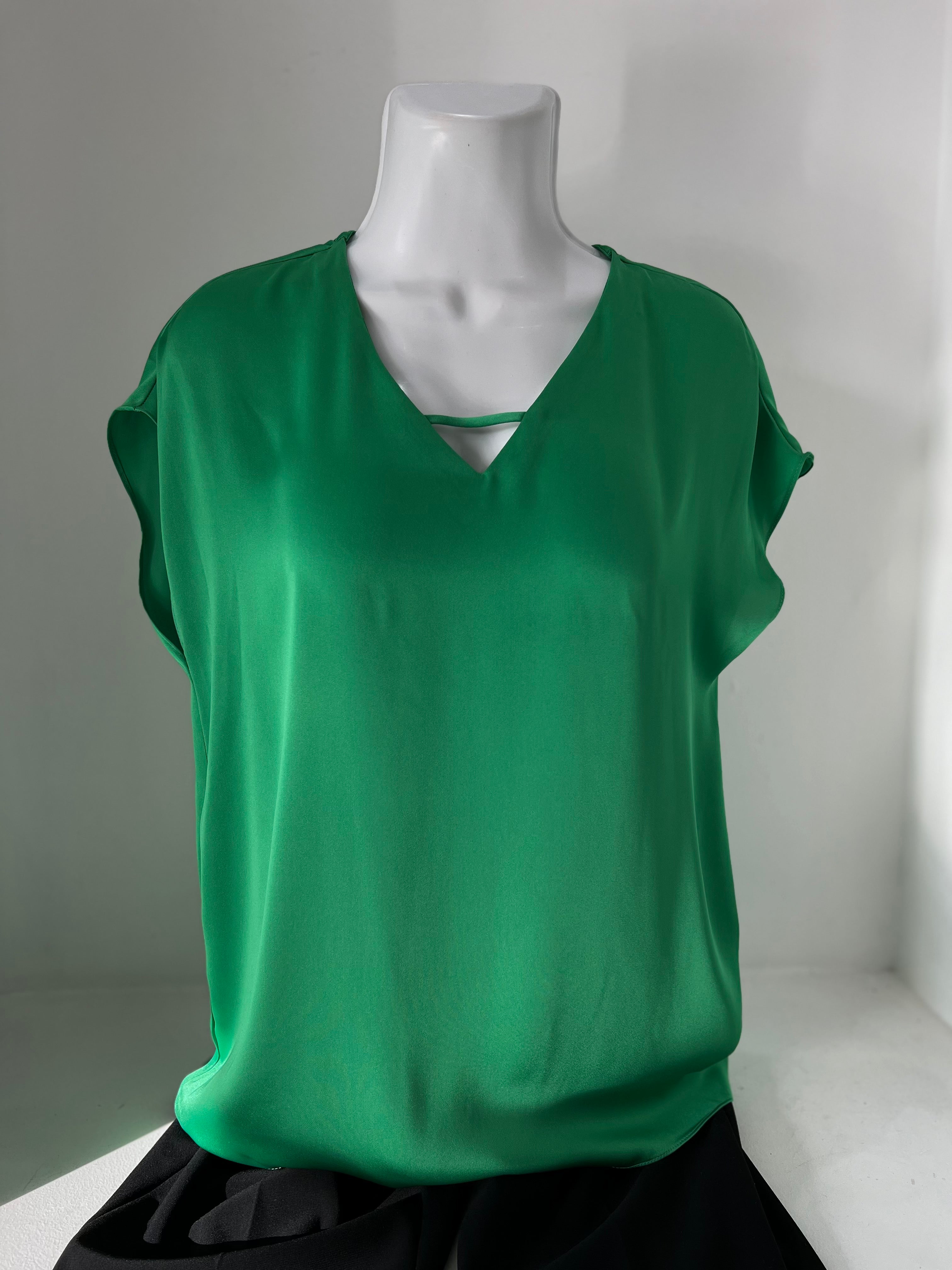 BLUSA ROSA/VERDE CUELLO V 242123