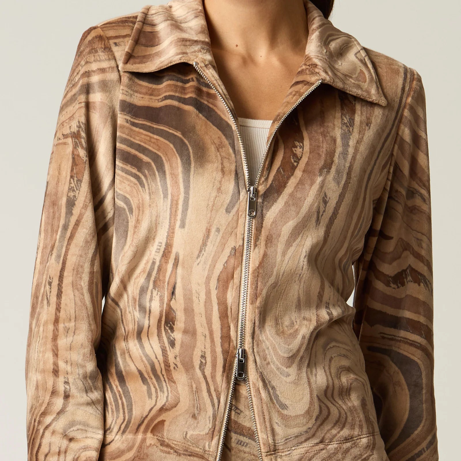 CHAQUETA TERCIOPELO BEIGE R22568