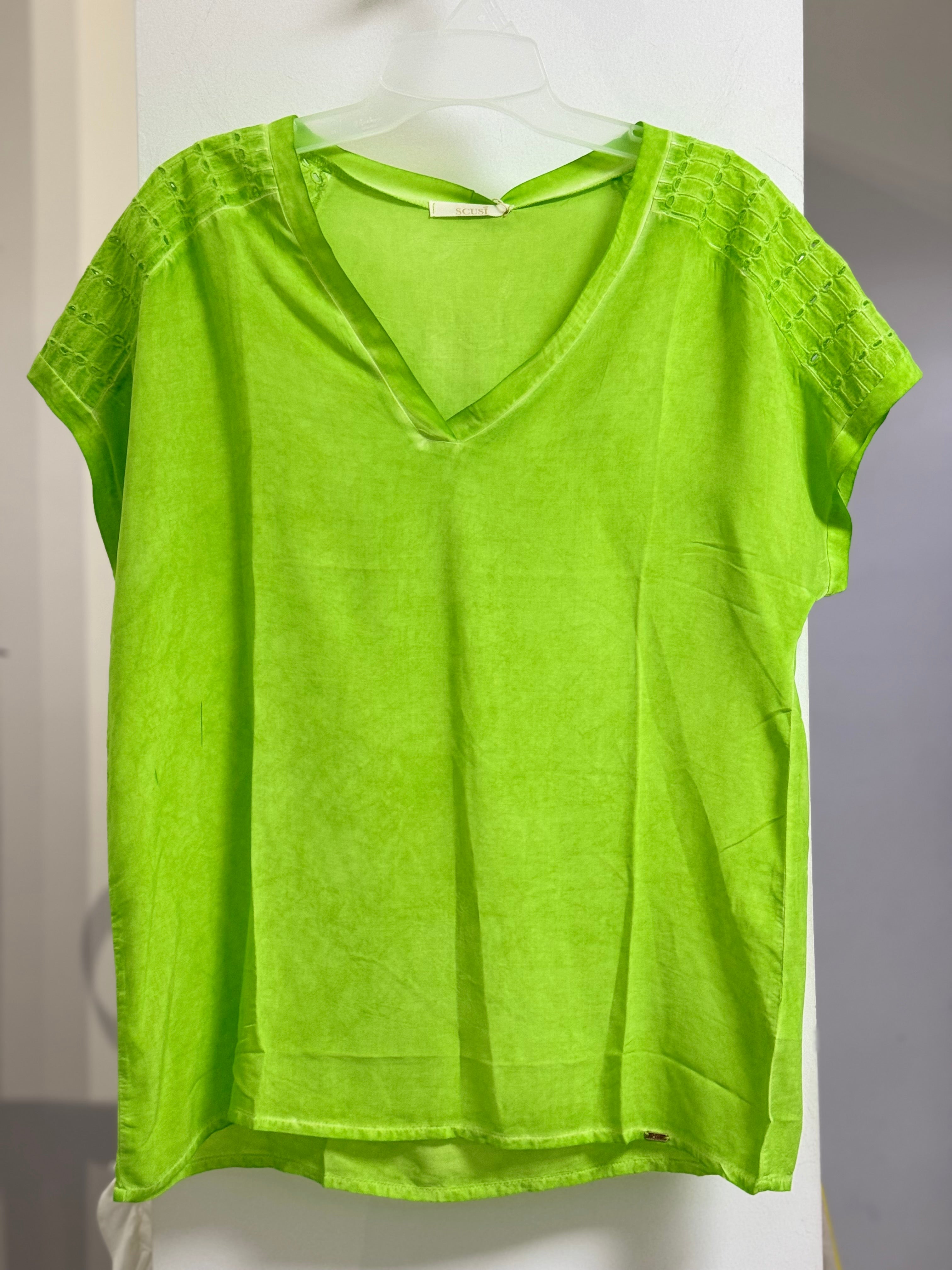 BLUSA AZUL/ROSA/VERDE LIMÓN 01269