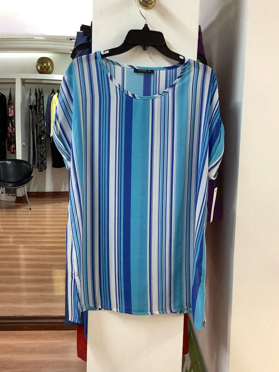 8784 BLUSÓN A RAYAS BLANCO AZUL