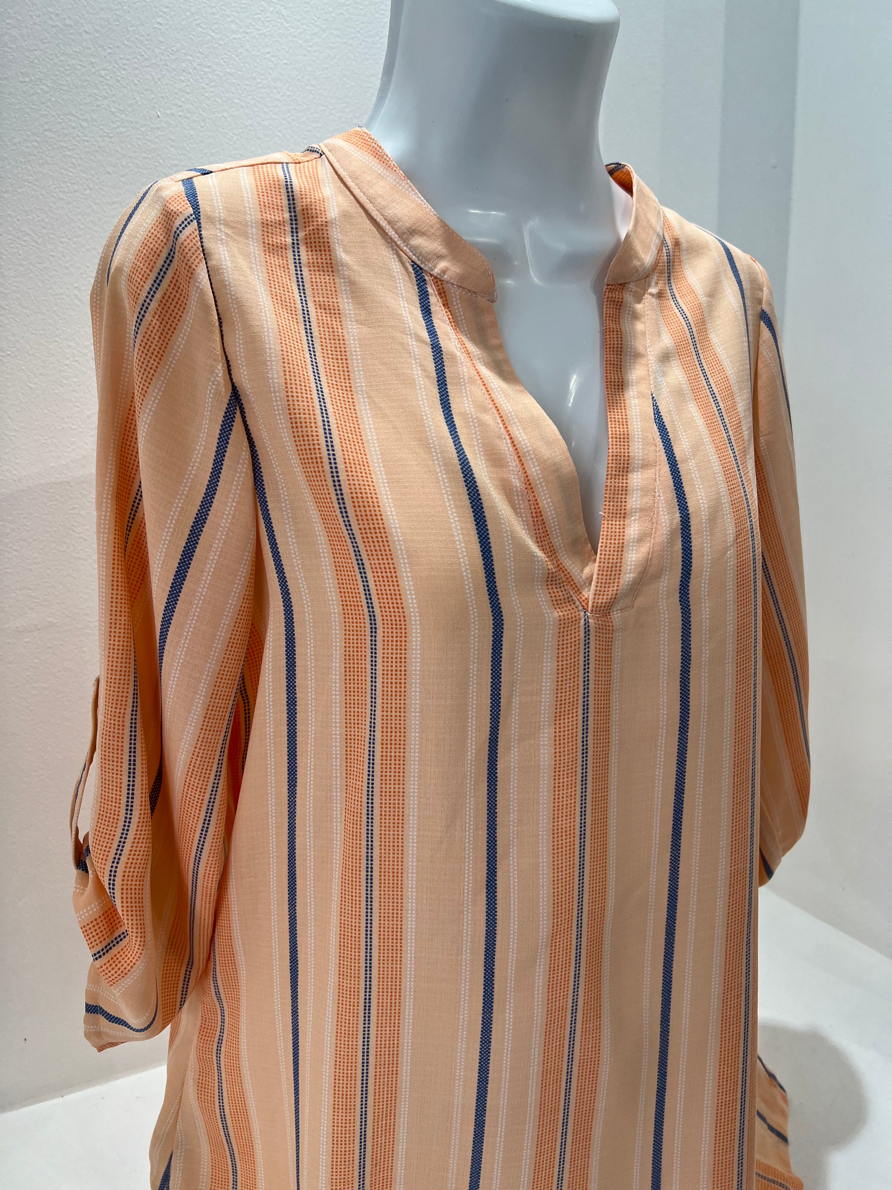 BLUSA NARANJA ESTAMPADA