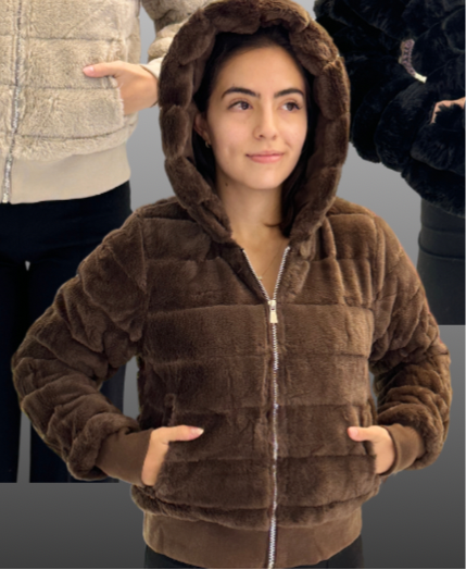 CHAQUETA BEIGE/CAFÉ LJ24499