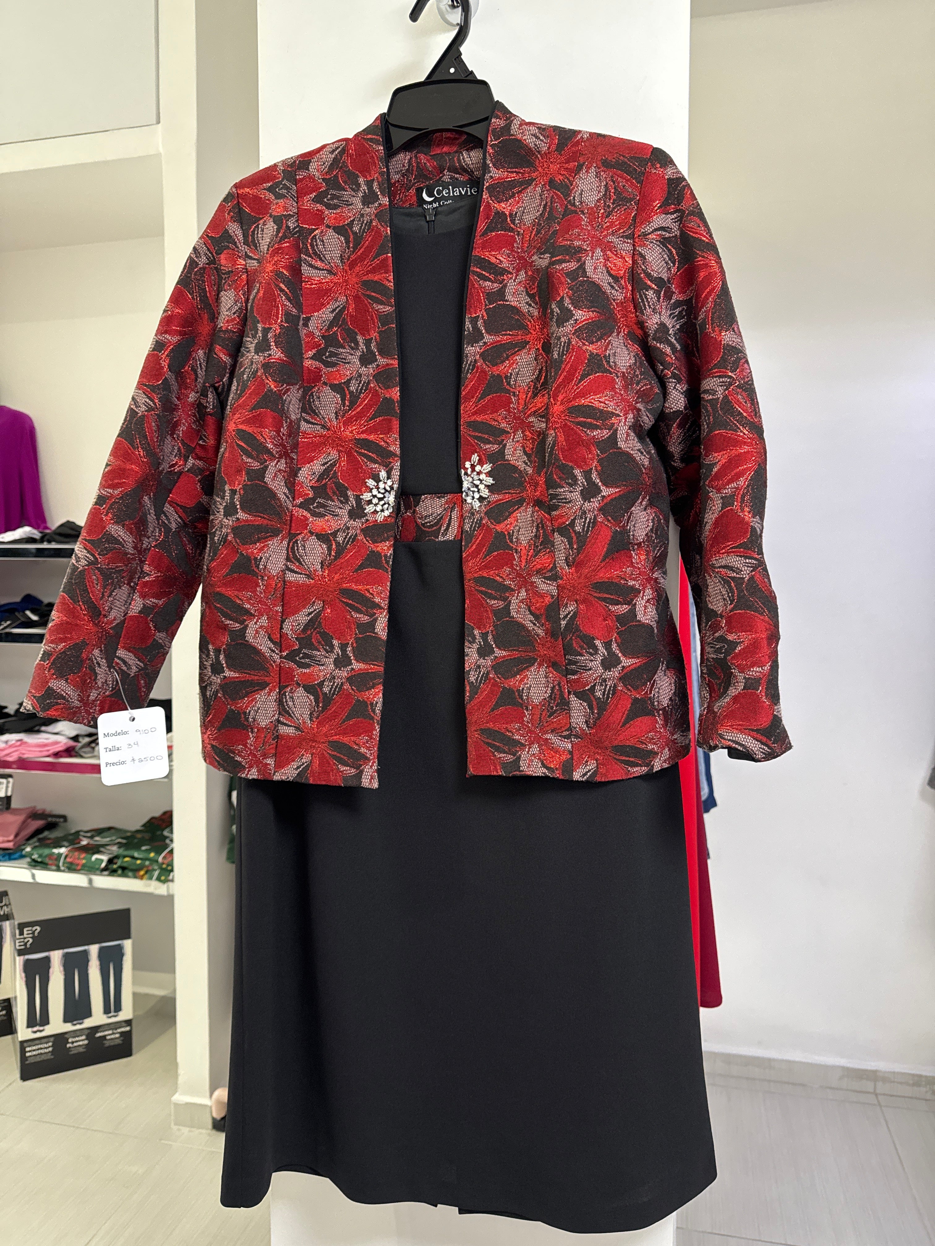 VESTIDO CORTO ROJO 9100