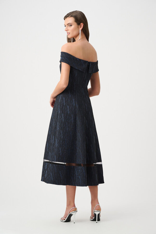 VESTIDO MIDI AZUL MARINO 263742