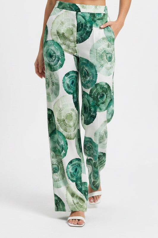 PANTALÓN VERDE ESTAMPADO 126431