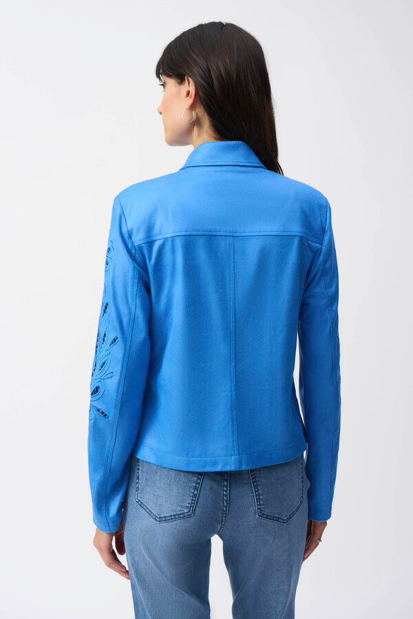 CHAQUETA AZUL/BEIGE MANGA CALADA 251936