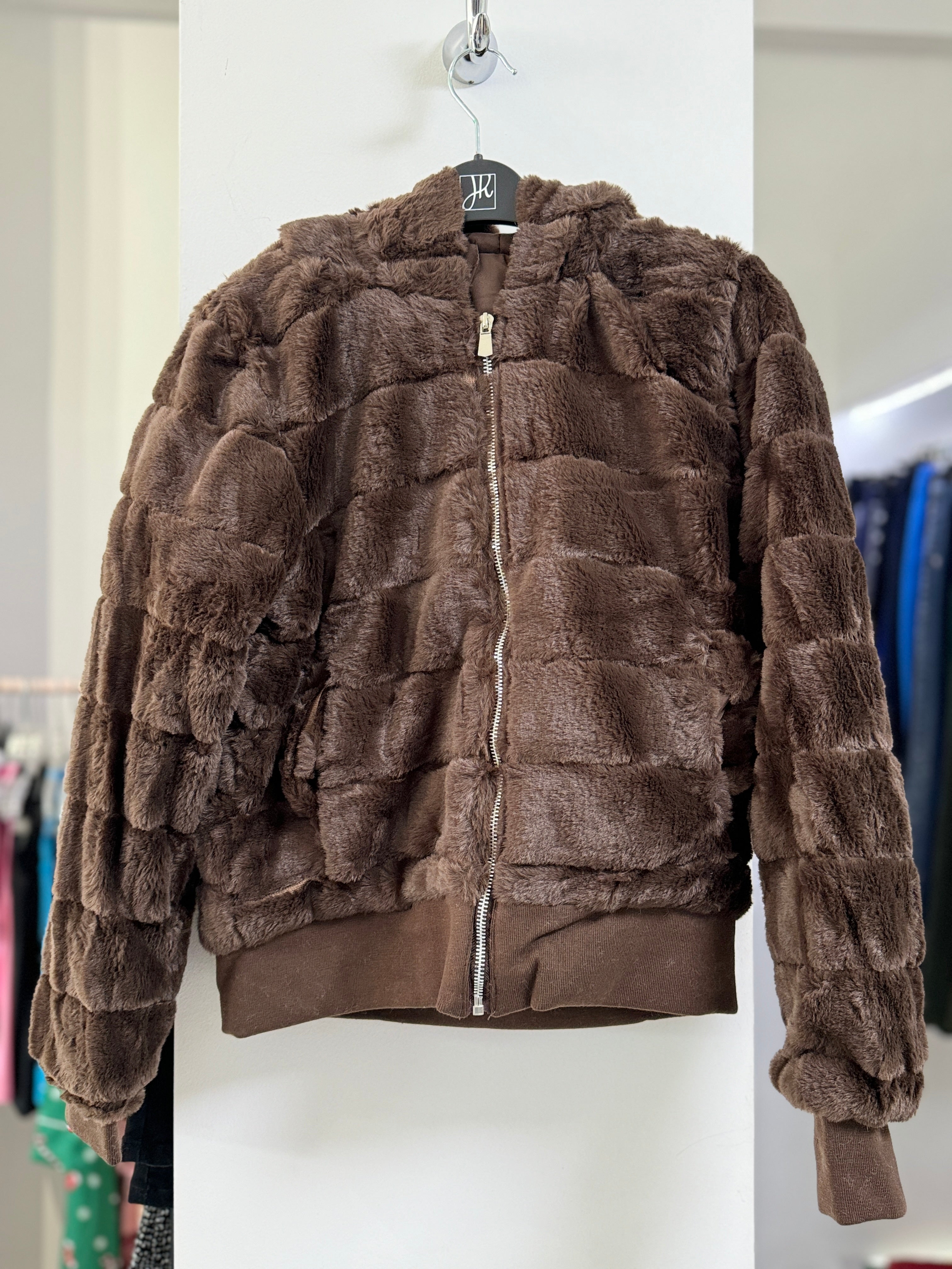 CHAQUETA BEIGE/CAFÉ LJ24499