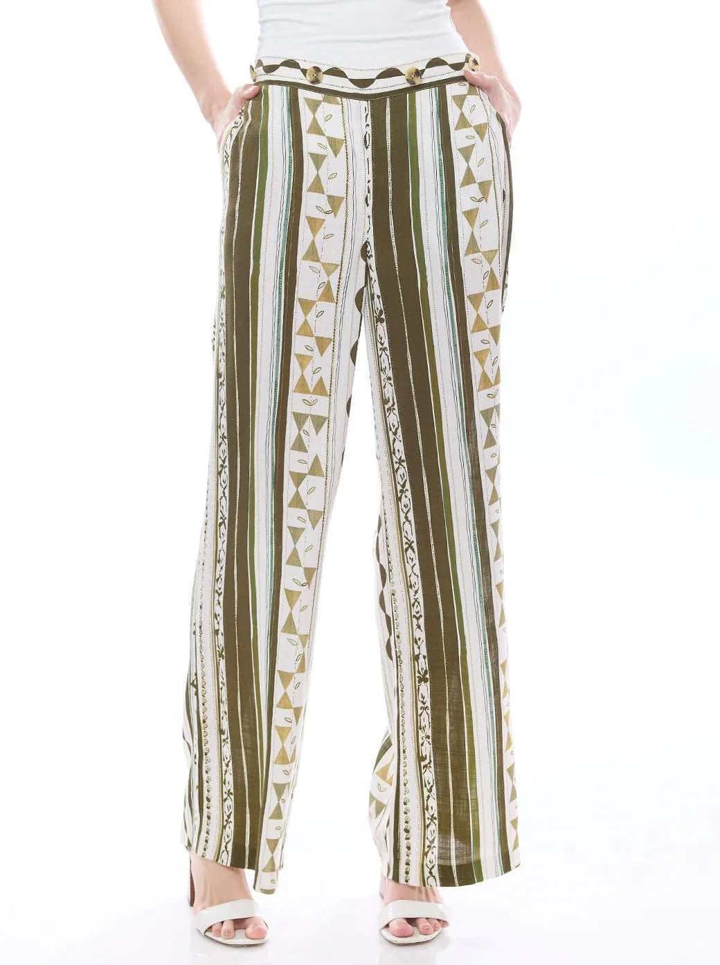 PANTALÓN HUESO ESTAMPADO 125295