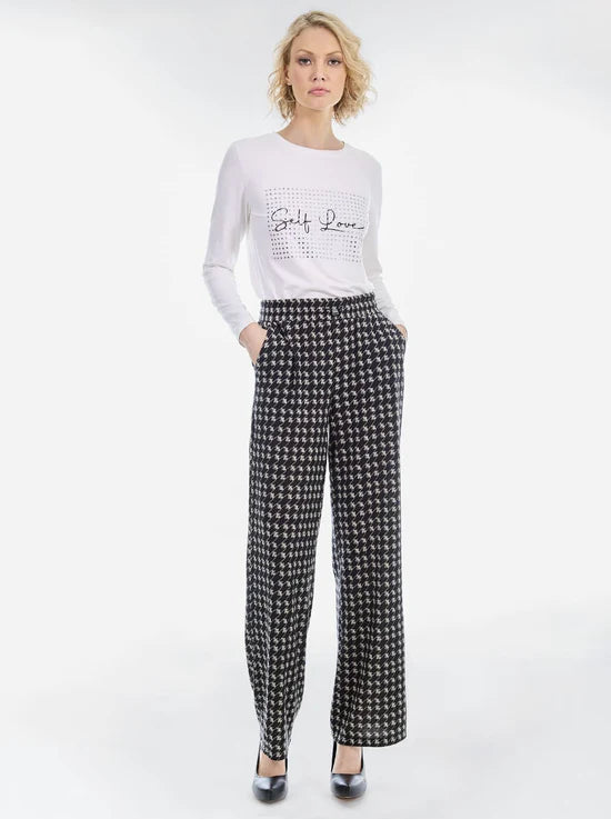 PANTALÓN NEGRO ESTAMPADO 224785