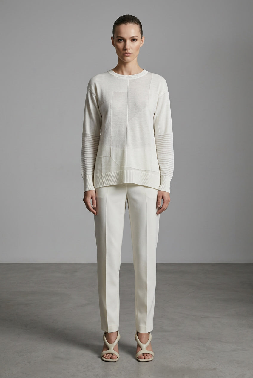 SUÉTER BEIGE, NEGRO Y VERDE L33476