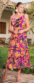 VESTIDO MIDI BUGAMBILIA ESTAMPADO 1466
