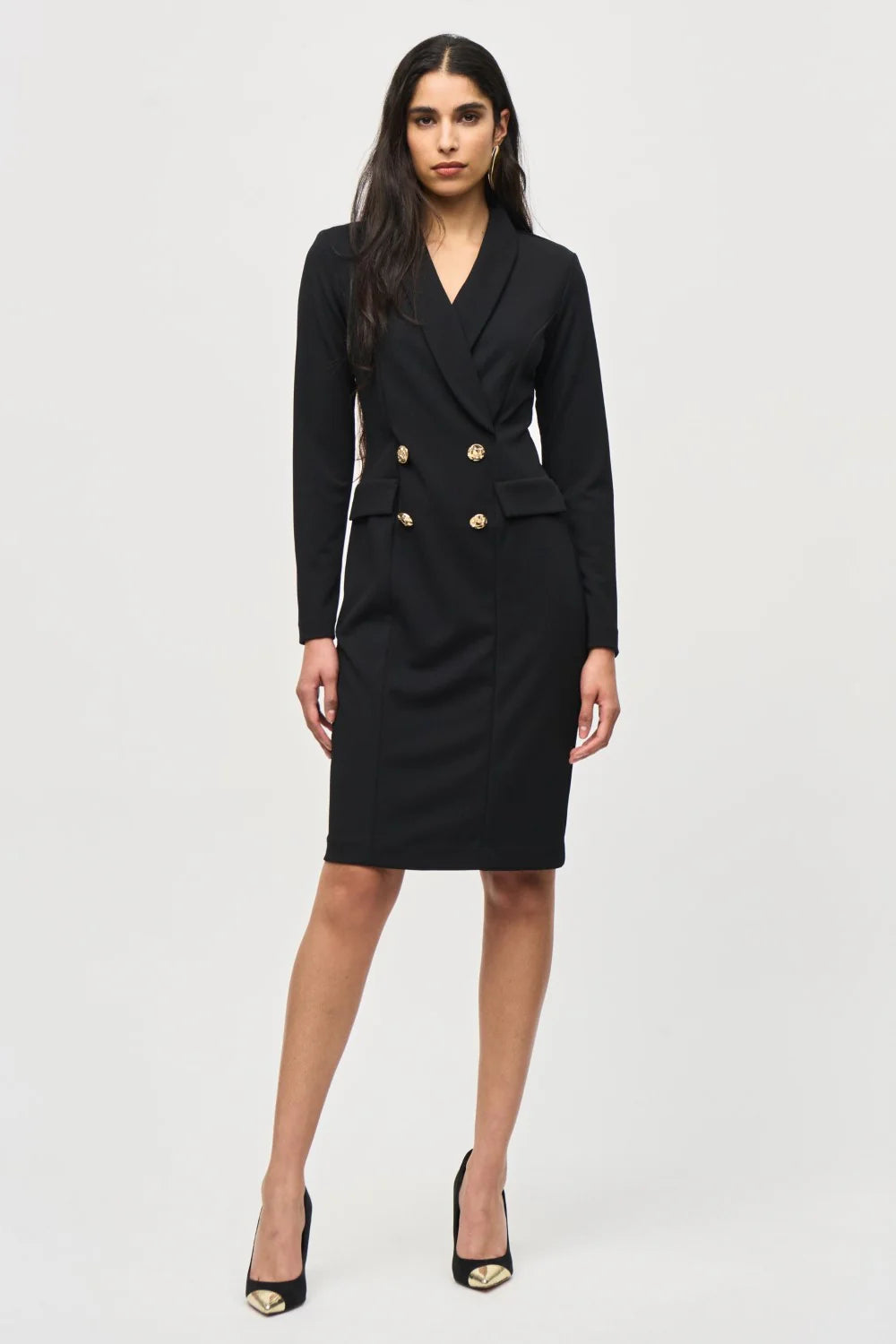 VESTIDO NEGRO CUELLO CRUZADO 243146