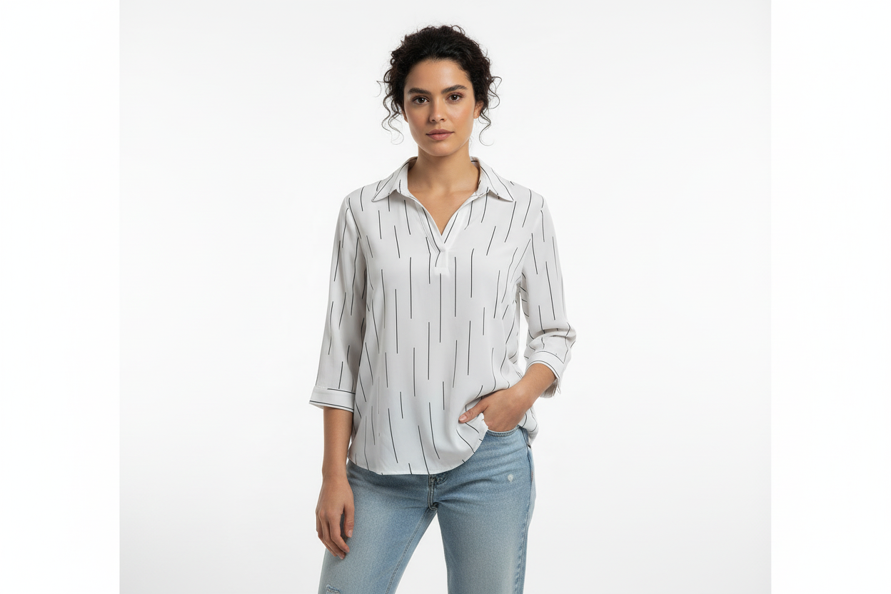 BLUSA BLANCA ESTAMPADA L35709