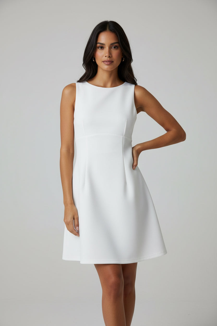 VESTIDO CORTO BLANCO J2603