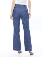 Cargar imagen en el visor de la galería, PANTALÓN JEANS AZUL PIERNA AMPLIA 125180
