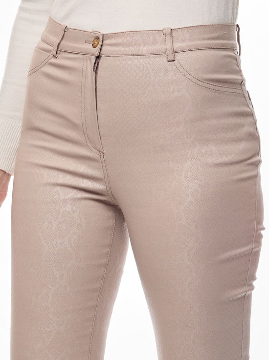 PANTALÓN BEIGE ESTAMPADO ANIMAL PRINT 224818