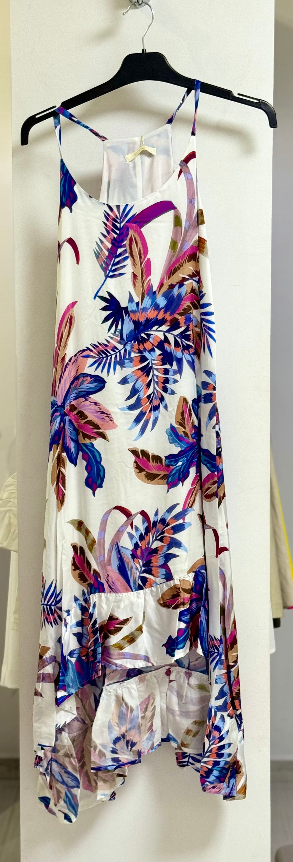 VESTIDO CORTO AZUL/VERDE ESTAMPADO 37180
