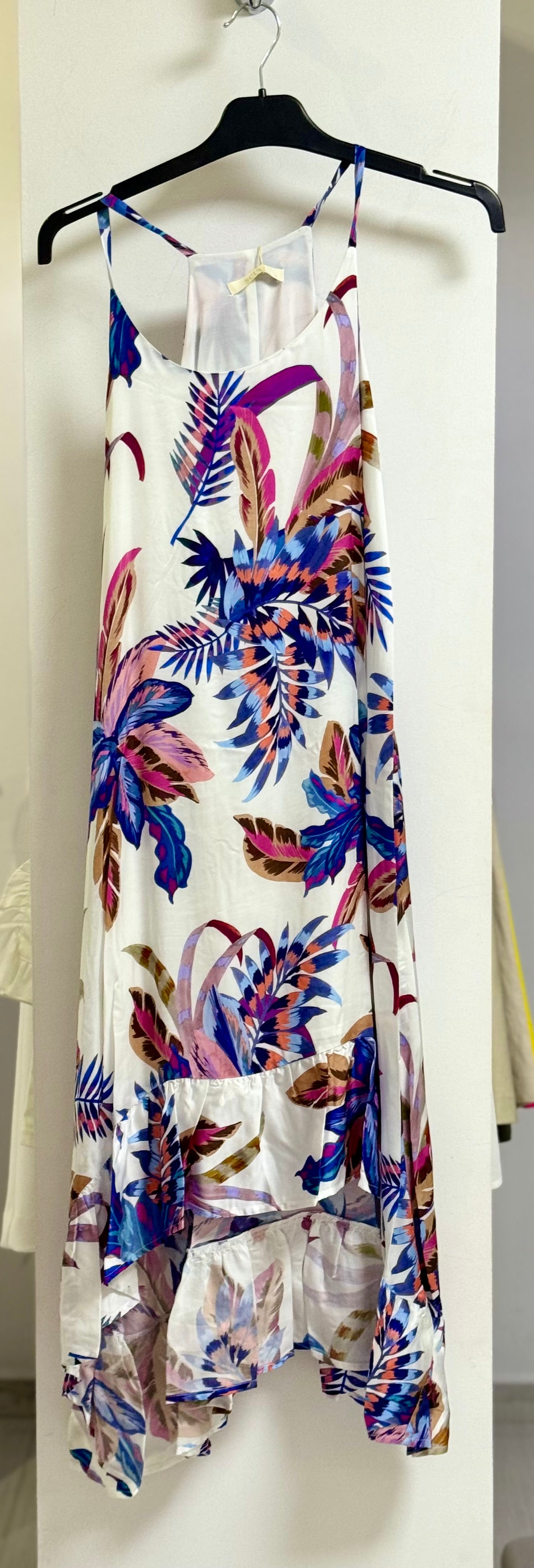 VESTIDO CORTO AZUL/VERDE ESTAMPADO 37180
