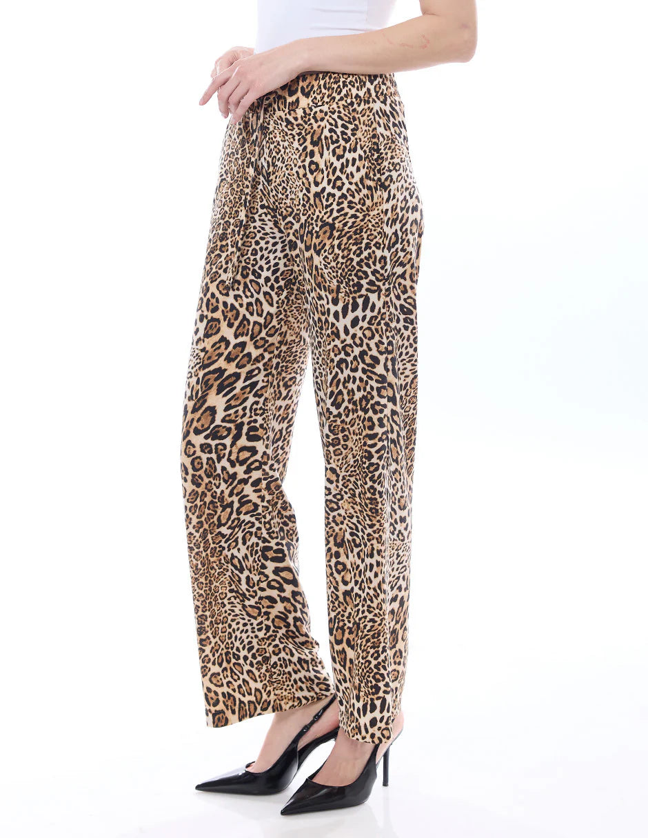 PANTALÓN BEIGE ANIMAL PRINT 225170
