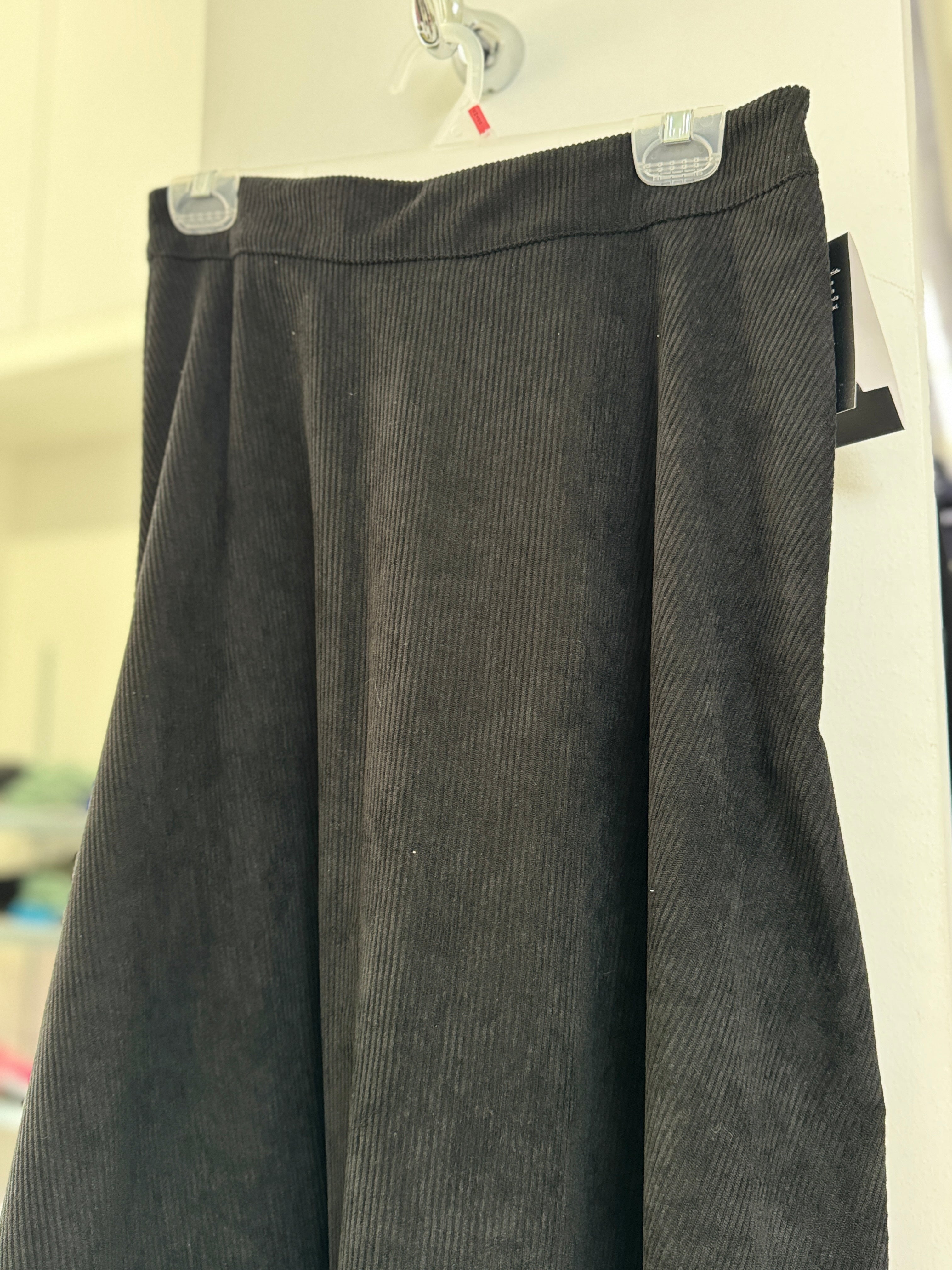FALDA PANA MIDI NEGRO/BEIGE L35439