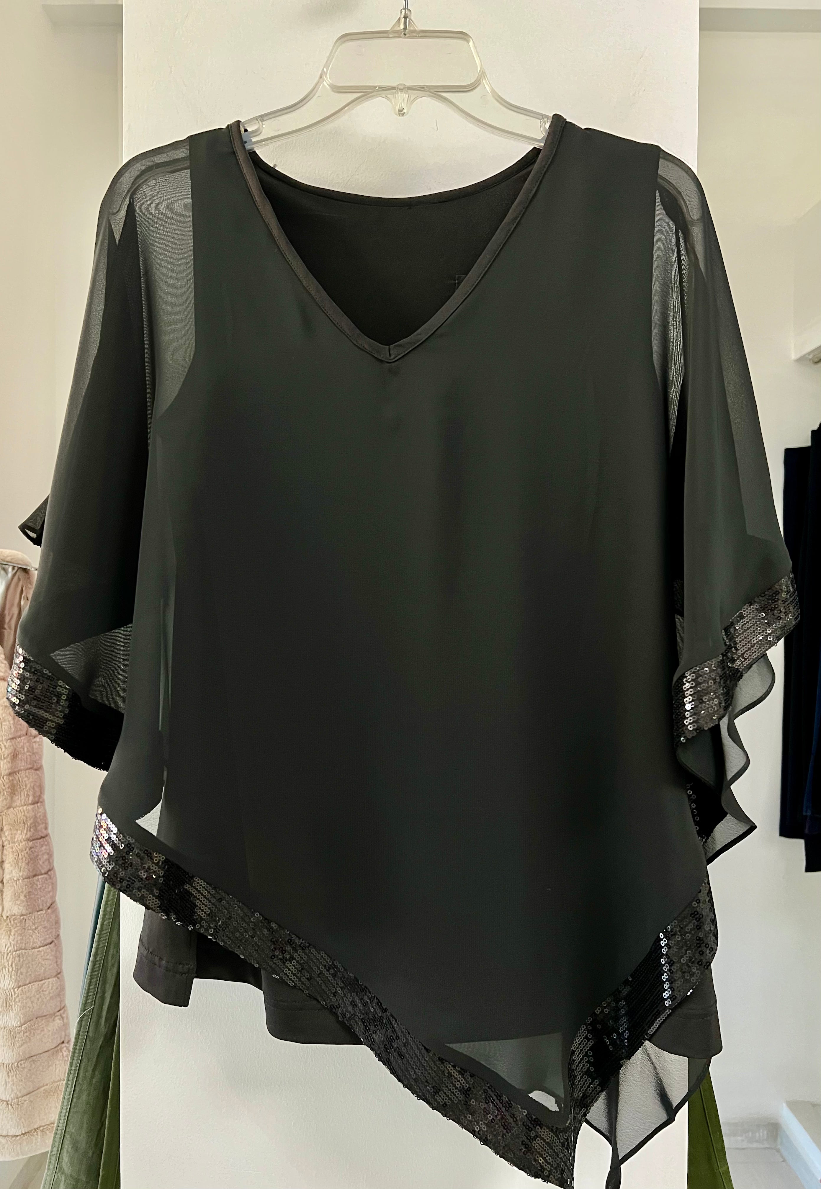BLUSA GASA MARINO/NEGRO 4037